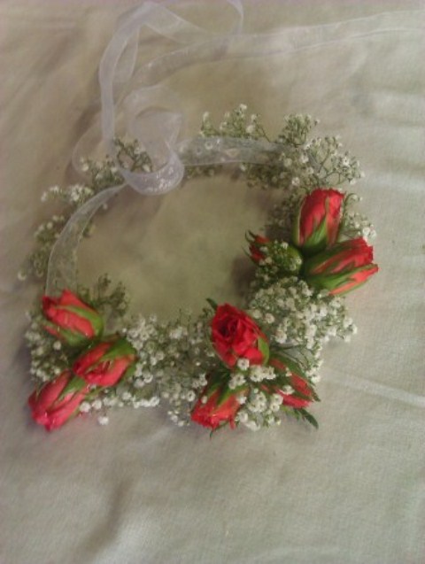 Flower girl headband Claudia van Breda and Pieter Kriel at Luiperdskloof